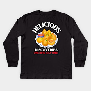 Food bloggers delicious discoveries Kids Long Sleeve T-Shirt